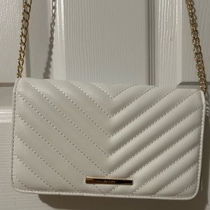 Aldo white crossbody purse